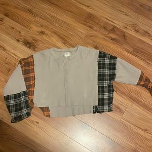Urban Outfitters BDG rory spliced waffle plaid long sleeve- Size small